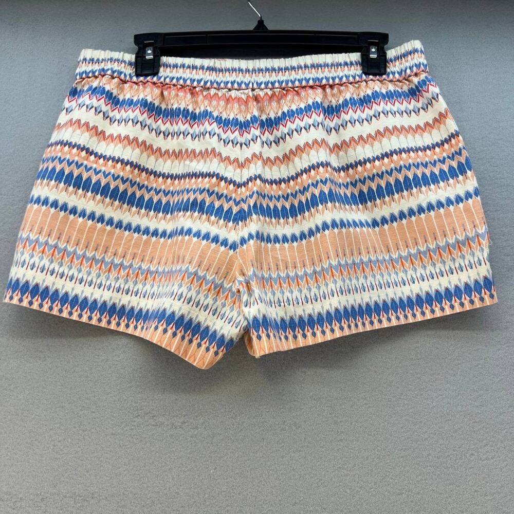 J. Crew Women's Shorts Size 10 Linen Blend Geometric Print Preppy - Picture 8 of 11